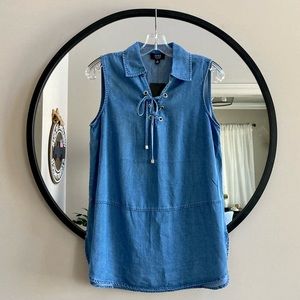 NWT Jones New York Sleeveless Denim Tunic Top